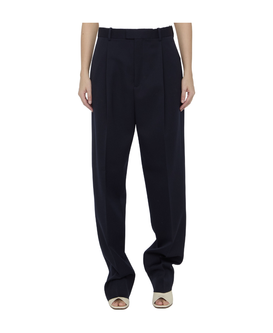 Bottega Veneta Twill Low Crotch Pants In Black