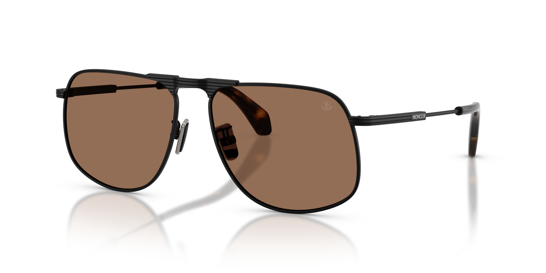 Moncler Full Frame Sunglasses In Brown