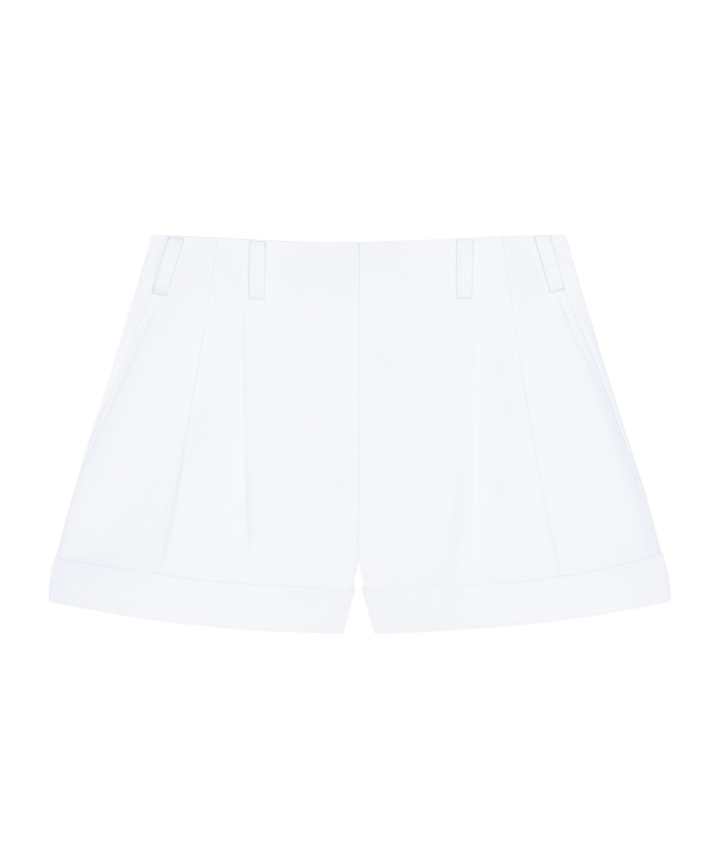 Givenchy Double Pleat Shorts In Poplin In White