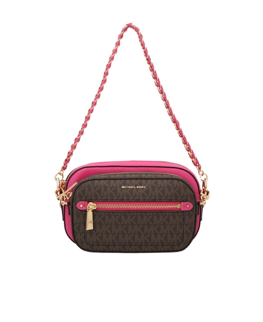 Shop Michael Kors Jet Set Shoulder Bag In Brown