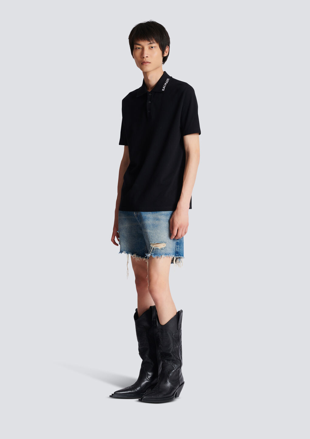 BALMAIN BALMAIN EMBROIDERED POLO SHIRT
