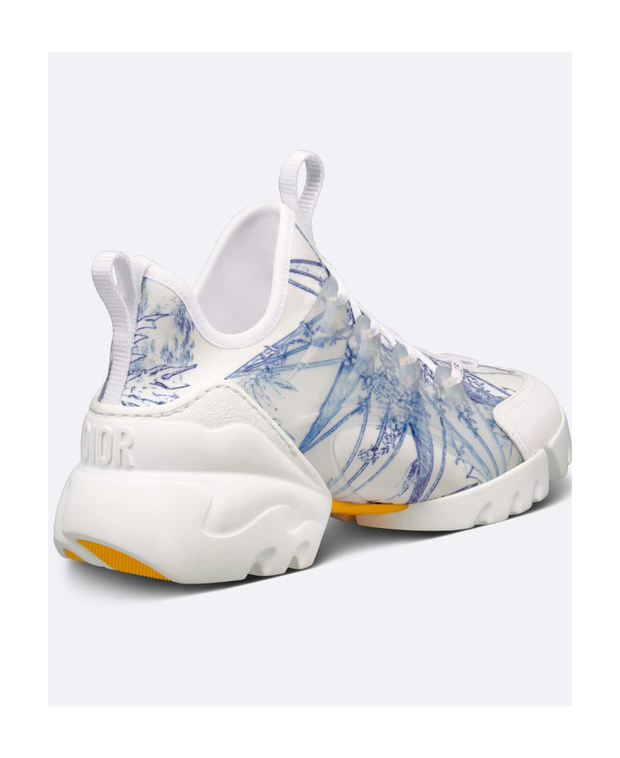 Dior D-connect Low-cut Casual Sneakers In White