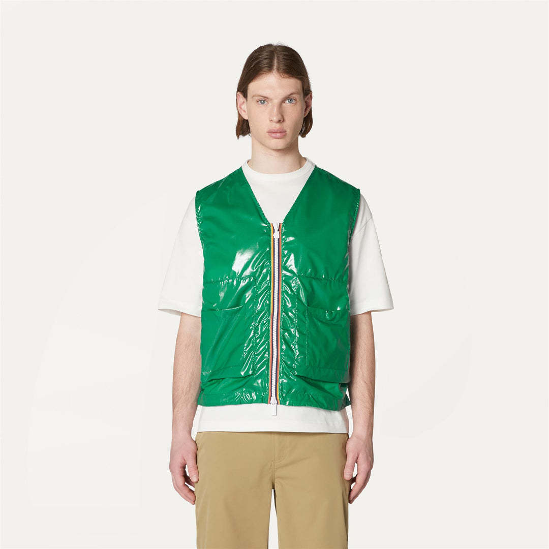 K-way Sleeveless Vest In Green
