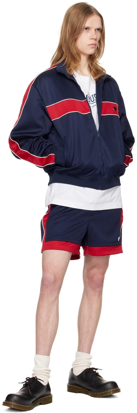 Ambush Stripe-trim Track Jacket In Blue