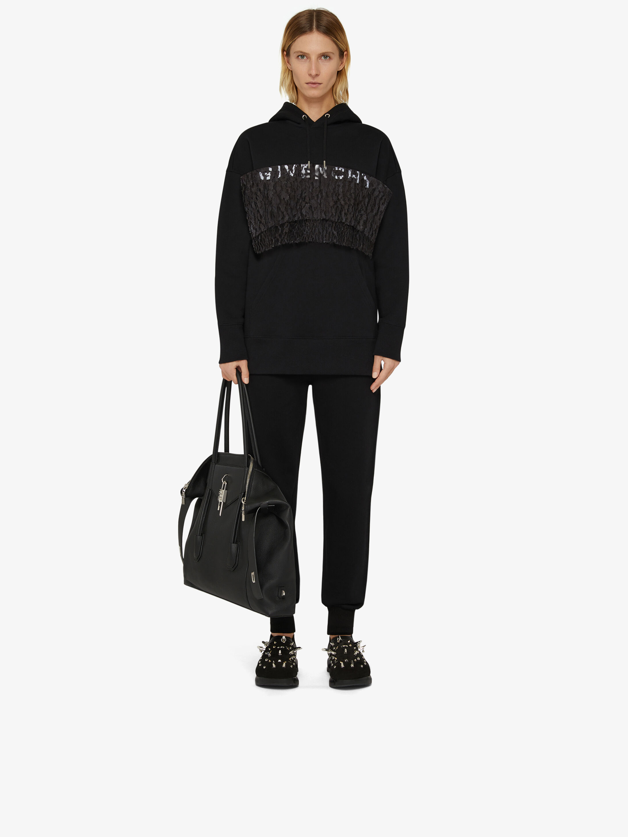 Givenchy Logo-print Hoodie In Black