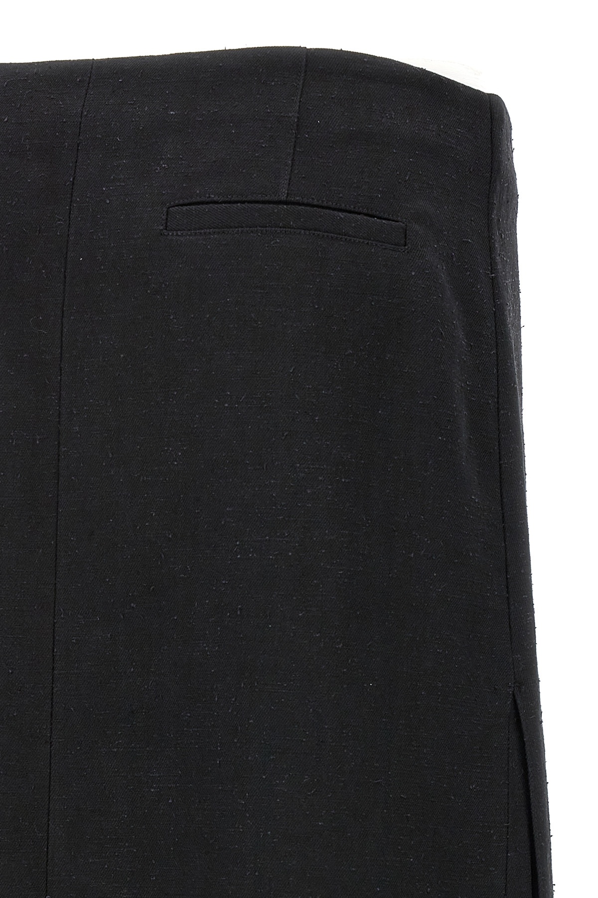 Shop Loulou Studio Atriblack Buttoned Skirt In Black