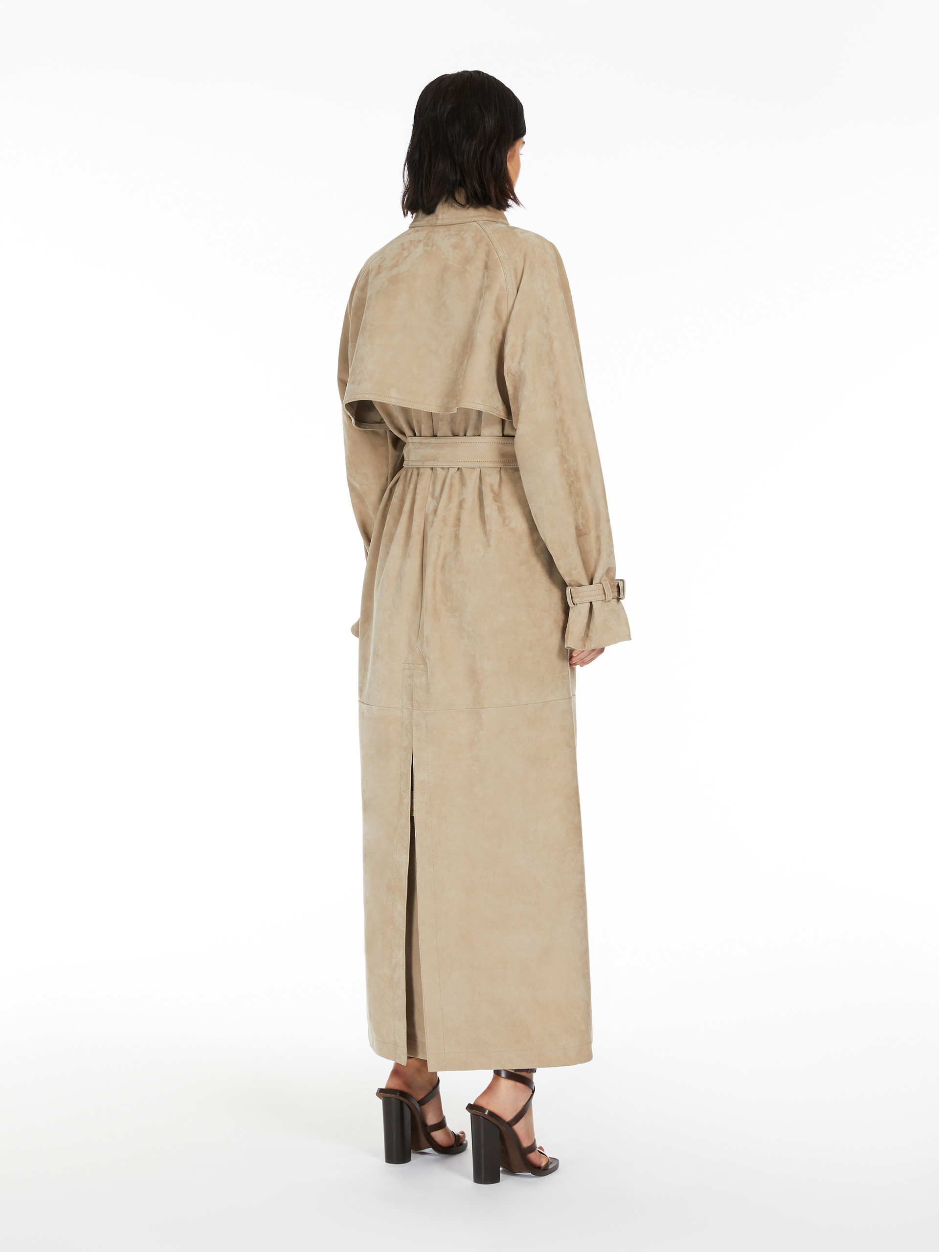 Max Mara Double-breasted Trench Coat In Nude