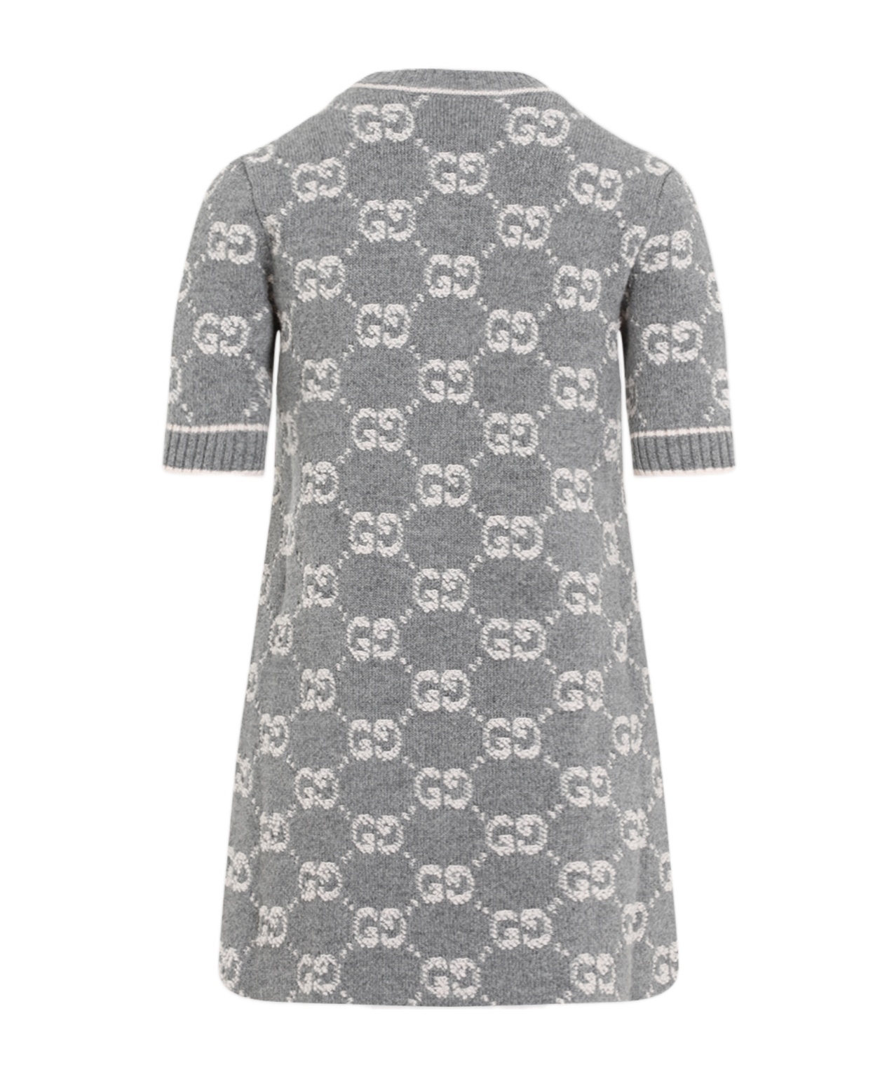 Gucci Gg-jacquard Mini Dress In Gray