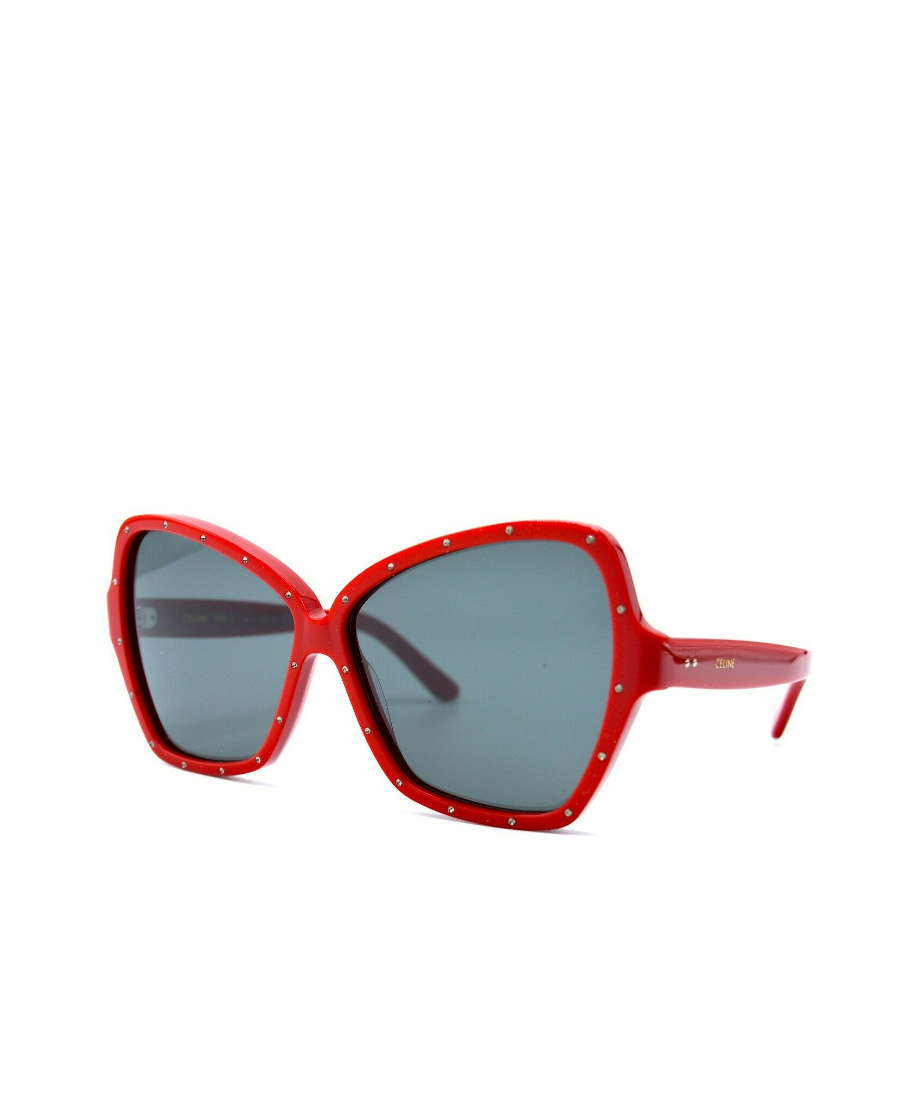 Celine Logo Logo Sunglasses In Red