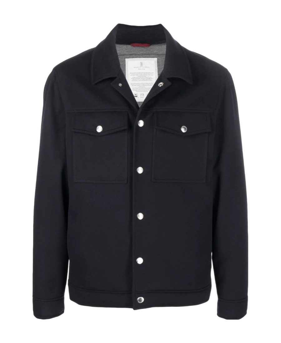 Brunello Cucinelli Man Jacket Black Size Xxl Leather In Black