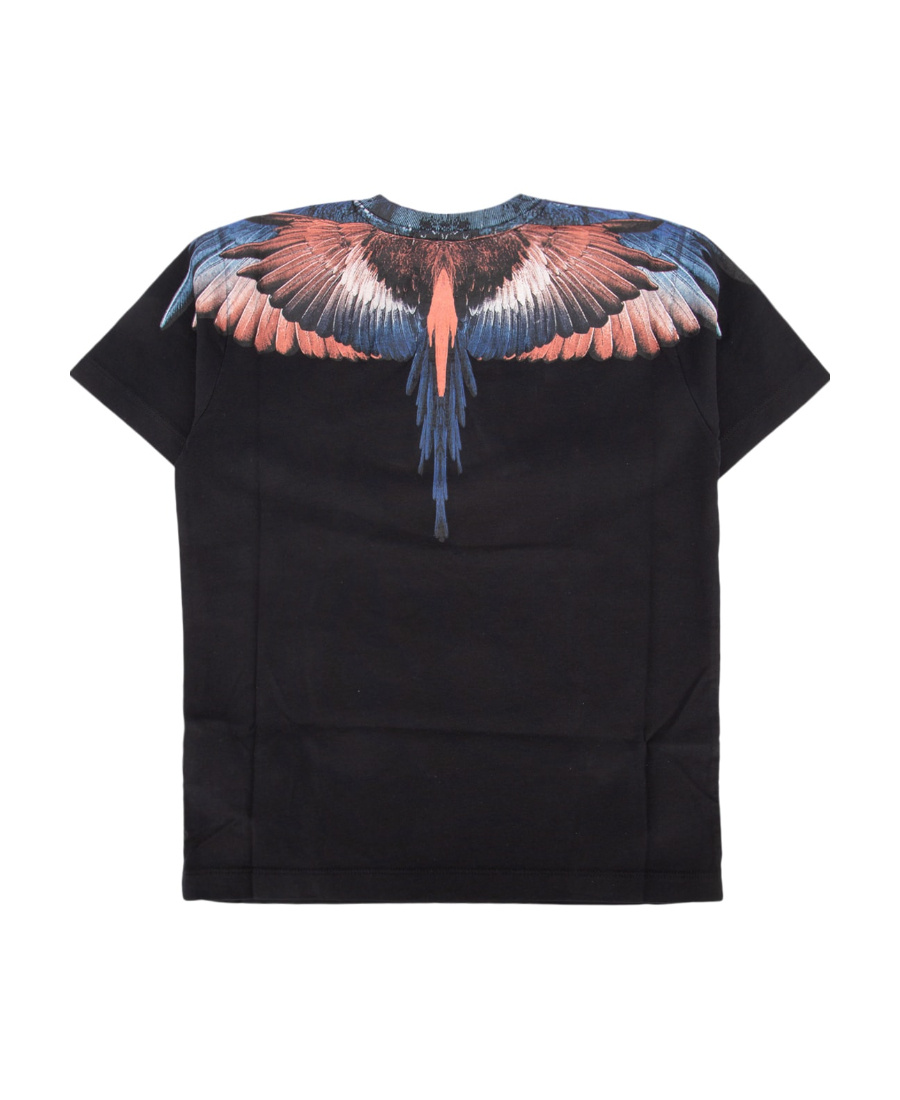 Marcelo Burlon County Of Milan Wings-print Organic-cotton T-shirt In Black