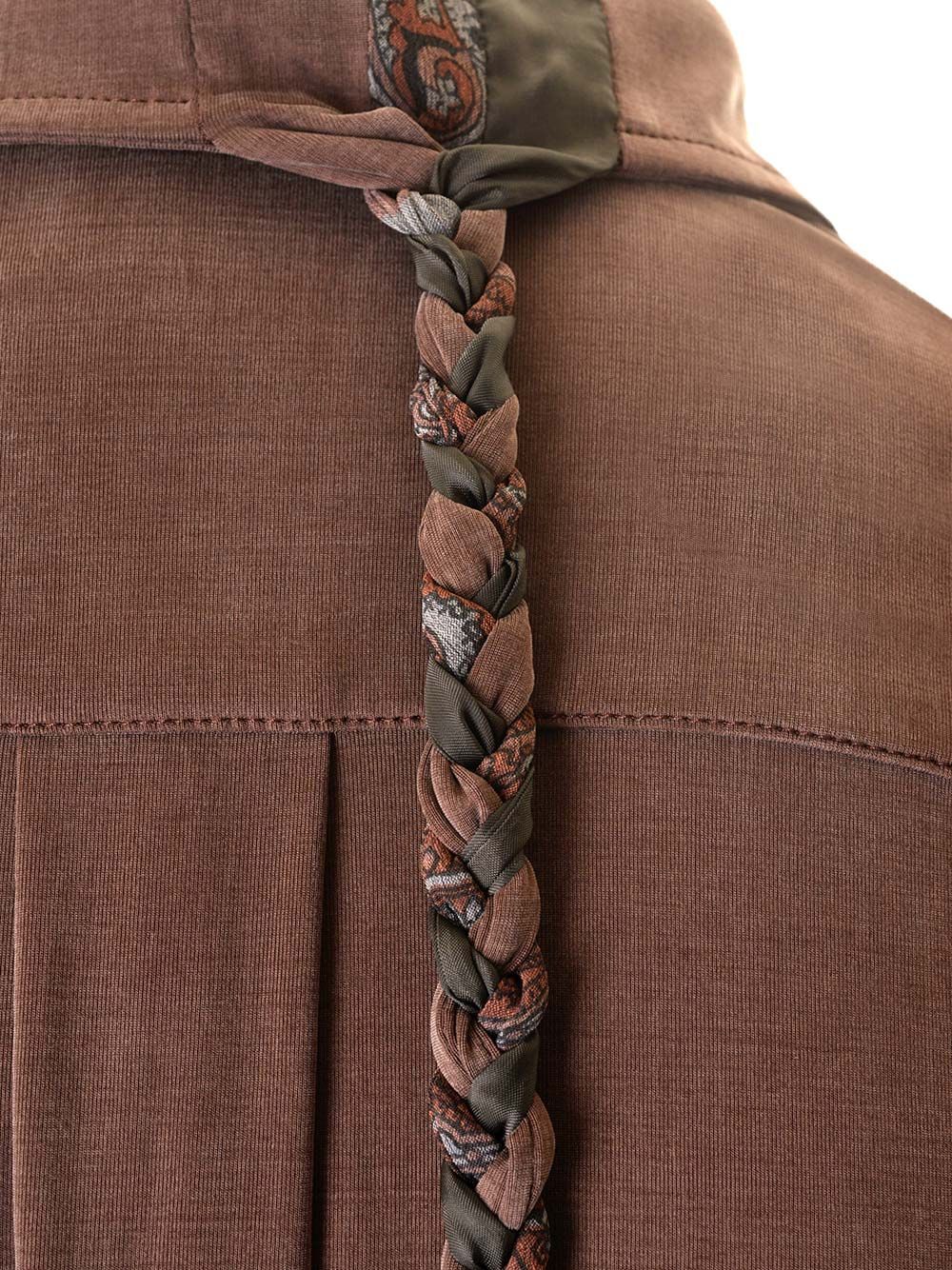 Magliano Stretch Cupro Liquid Shirt With Chest Pocket In Brown