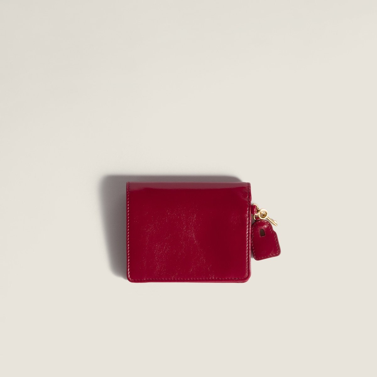 Miu Miu Small Leather Wallet In Red
