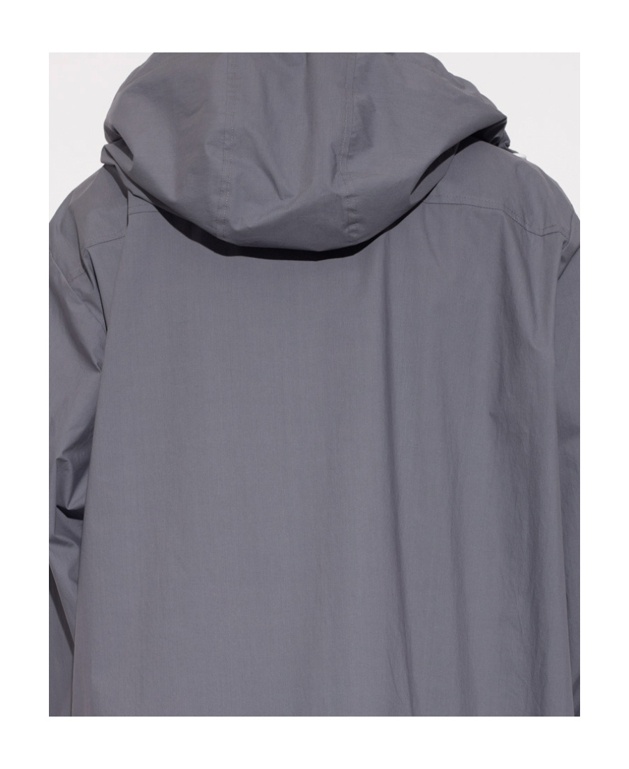 Dsquared2 Logo Hooded Windbreaker Men In Gray