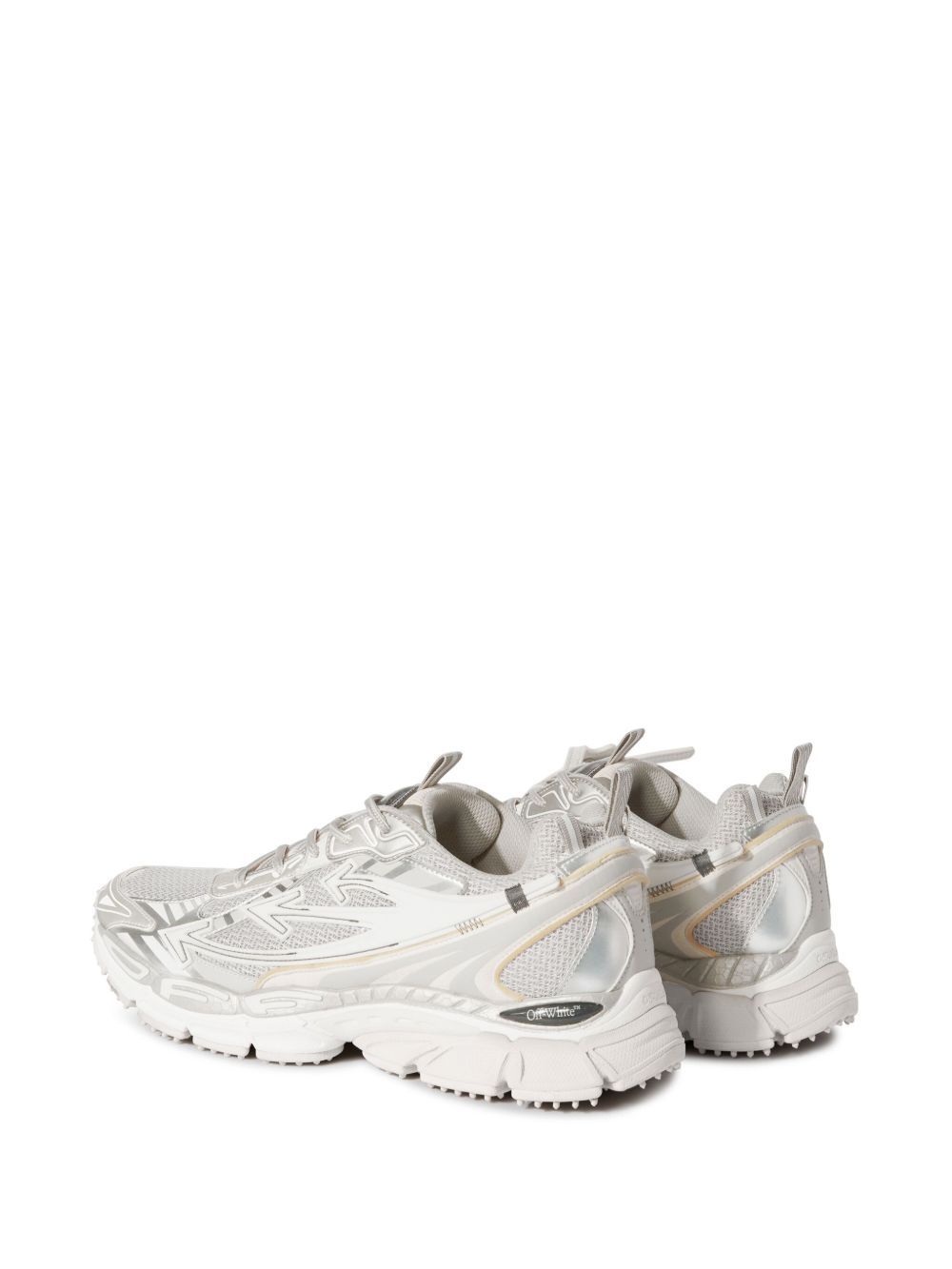 Off-white Ow Be Right Grey Low Top Sneakers With Zip-tie