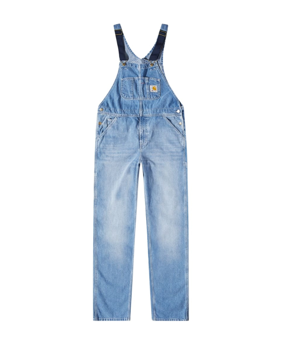 Carhartt Logo Denim Suspenders In Blue