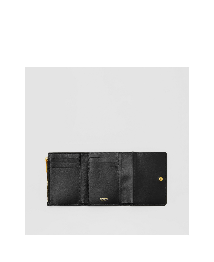 Burberry Lola Quilted Leather Wallet In Black