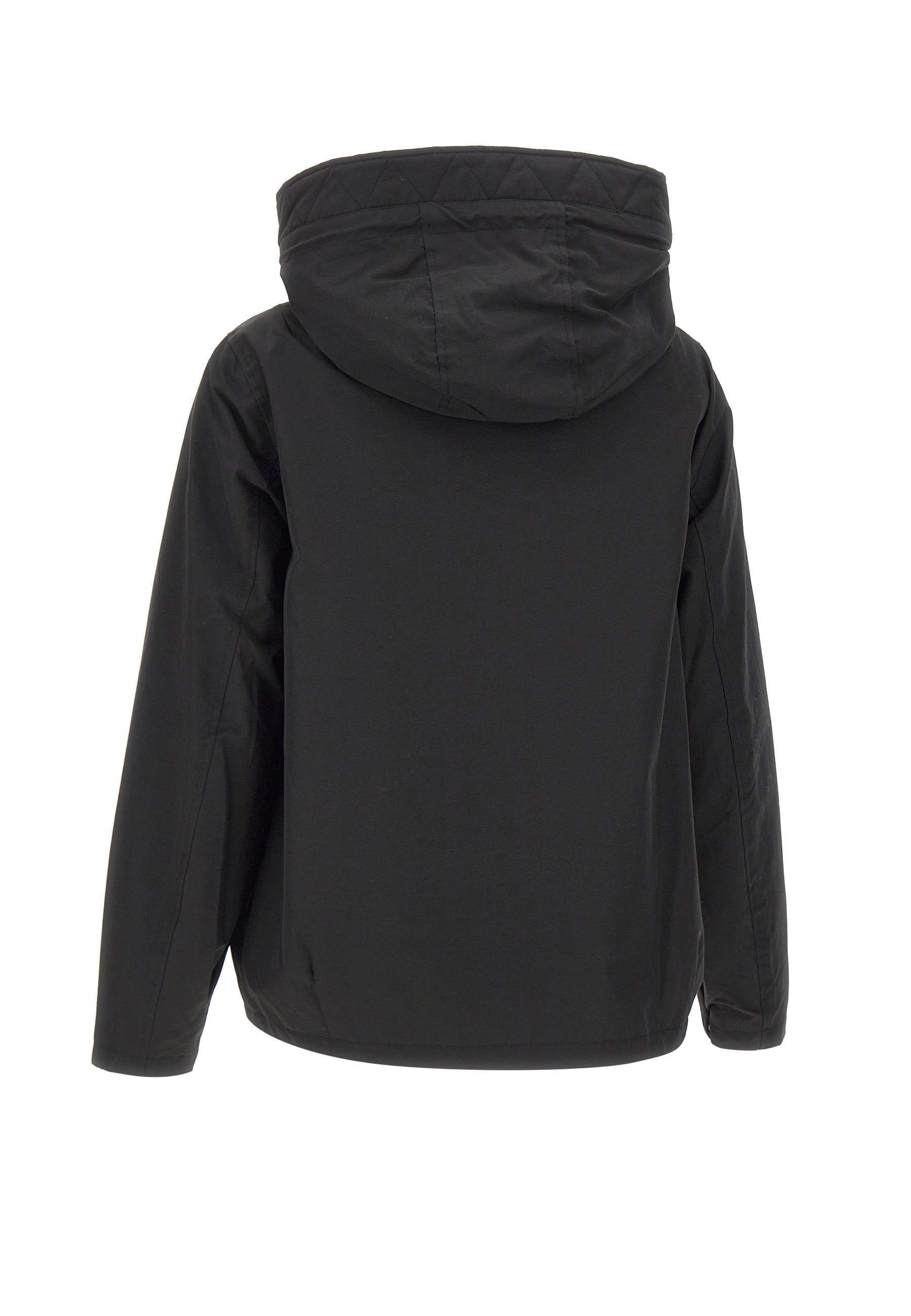 Woolrich Quilted Hooded Jacket In Black