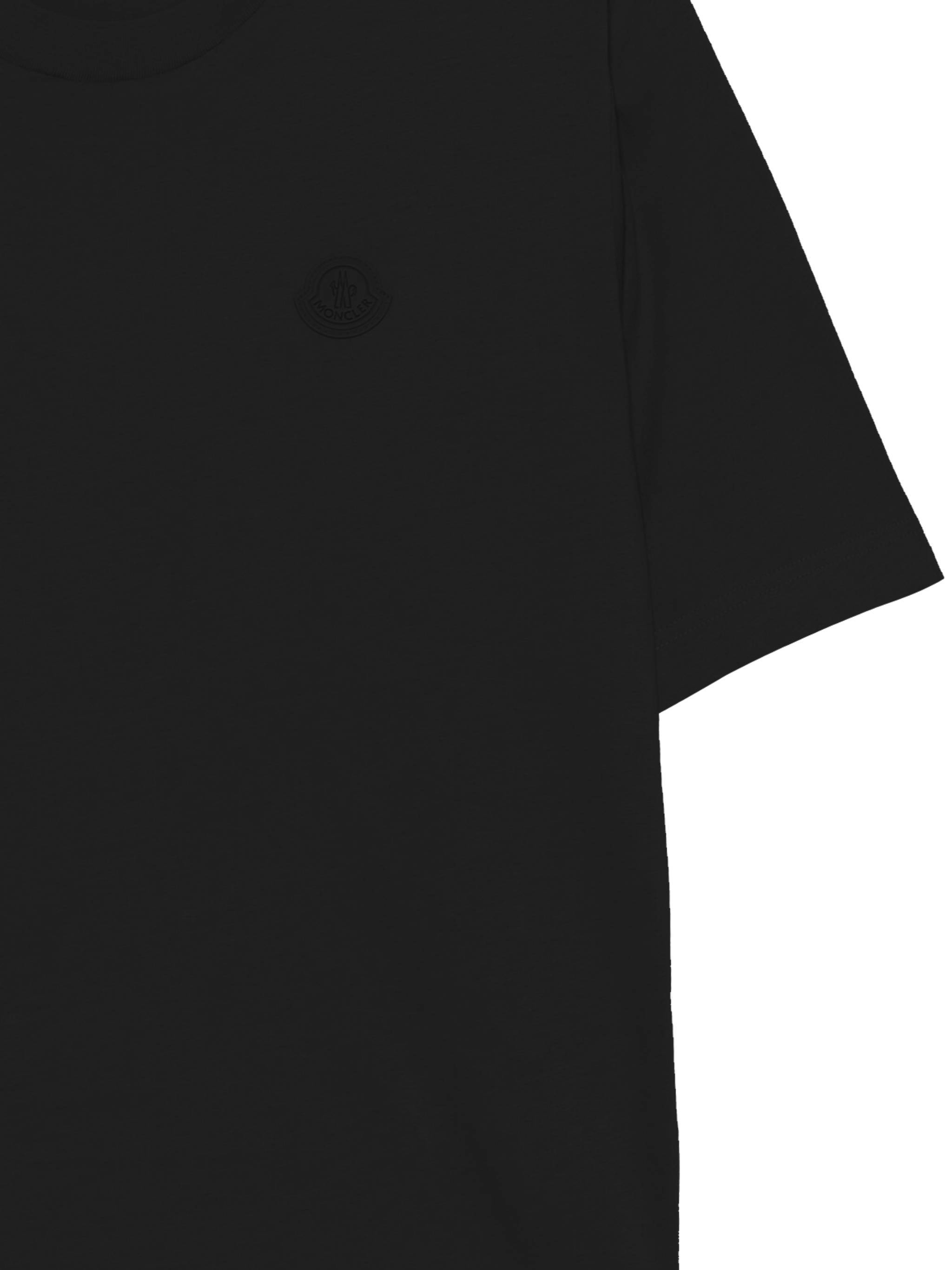 Moncler Open-necked Black Shirt In Black