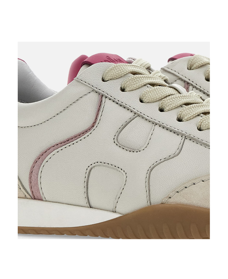 Hogan Side Logo-patch Low-top Sneakers In White