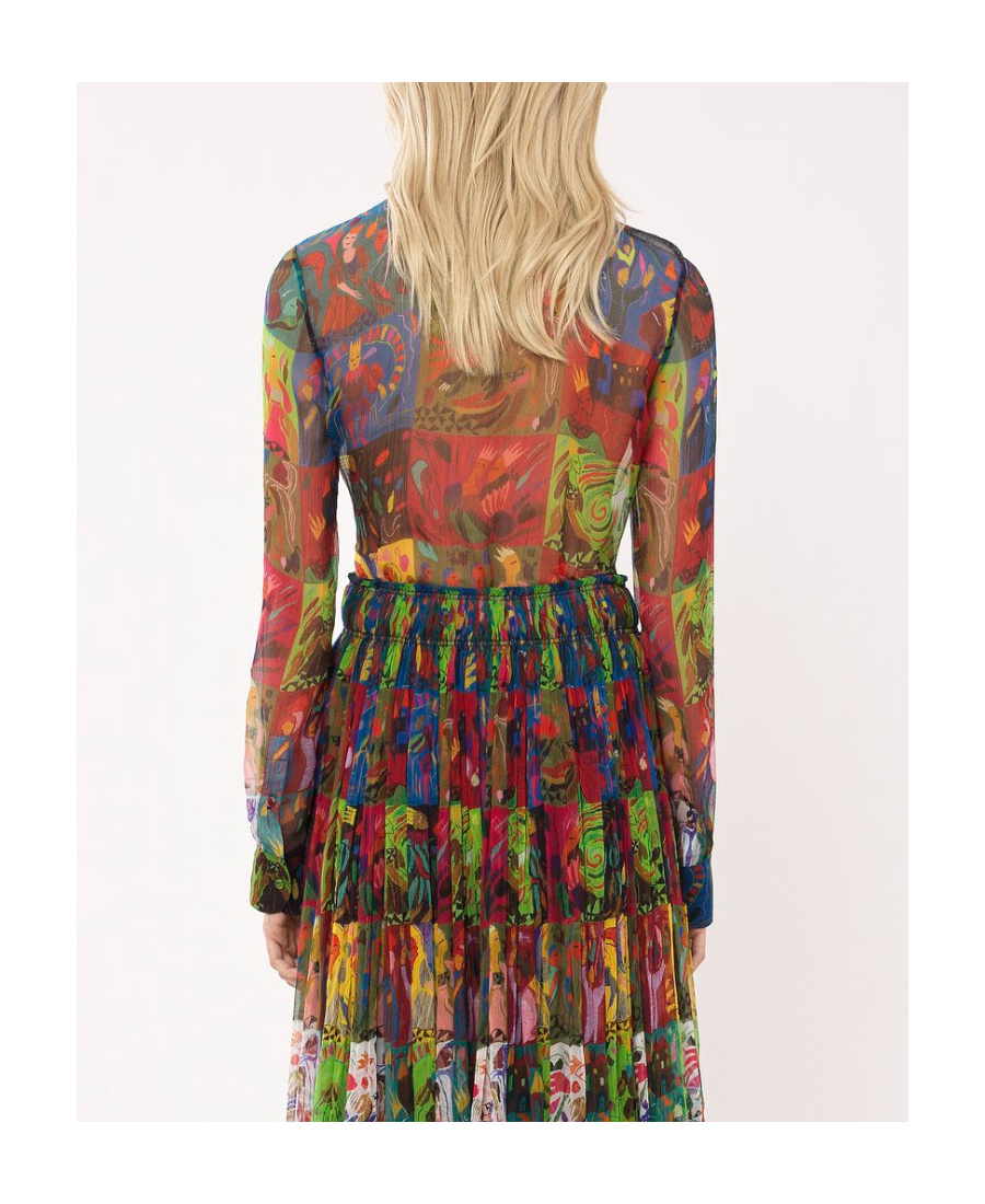 Chloé Long-sleeved Printed Shirt In Multicolor