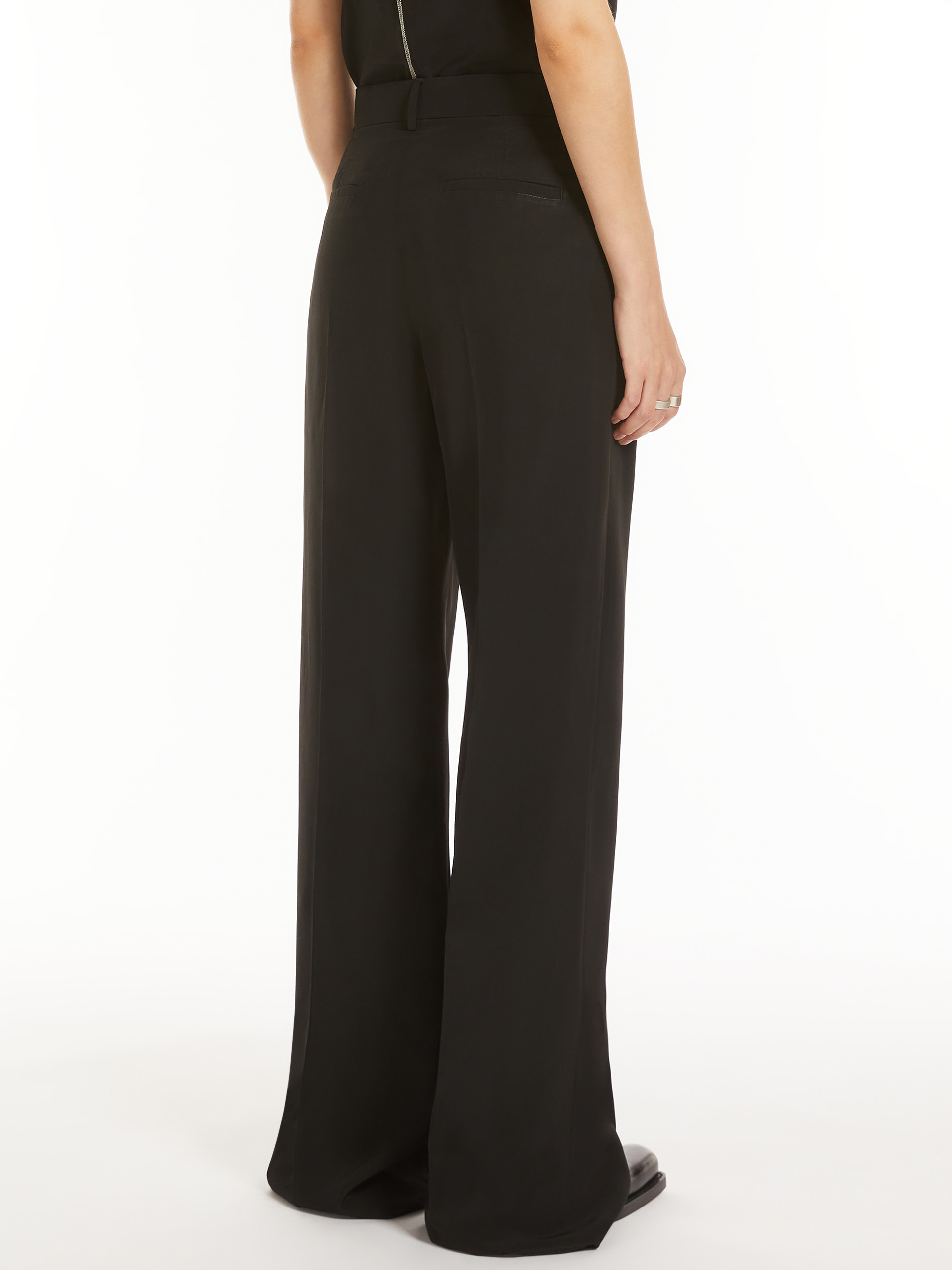 Sportmax Low-rise Bell Bottoms In Black