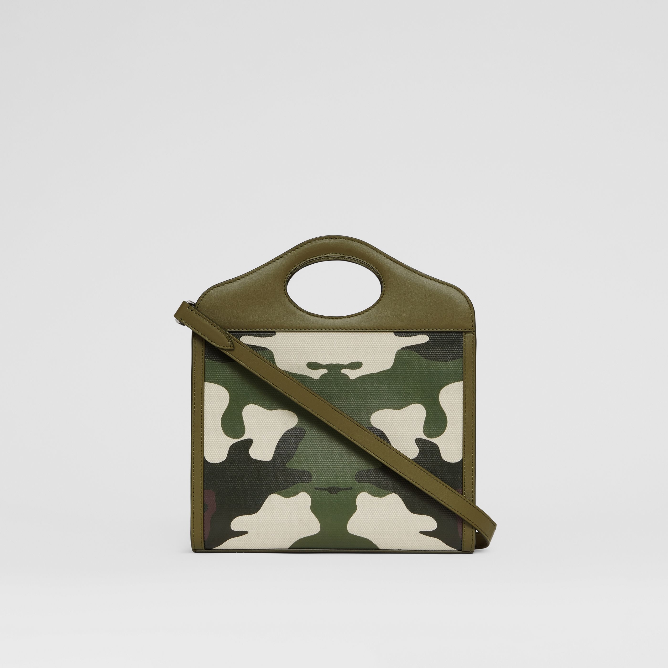 Burberry Mini Camouflage-print Tote Bag In Green