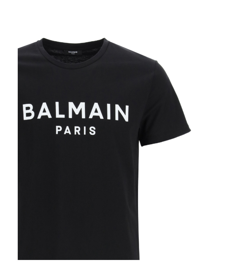 Shop Balmain Logo-print Short-sleeved T-shirt In Black