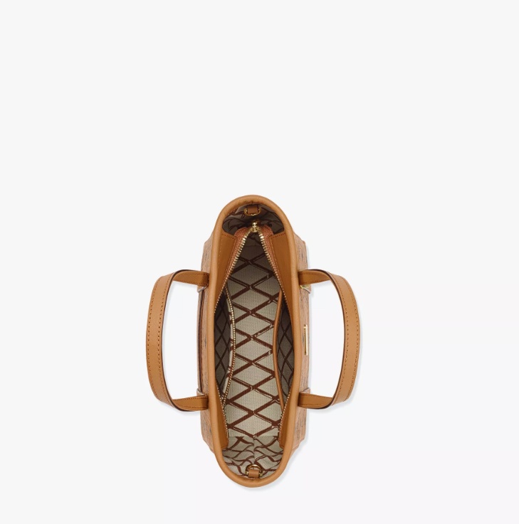 Mcm Aren Mini Visetos Shopper Tote Bag In Brown