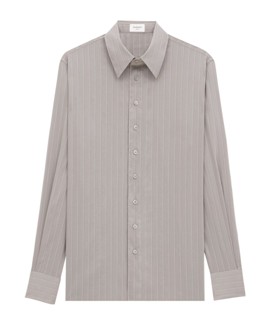 Saint Laurent Button-down Shirt In Gray