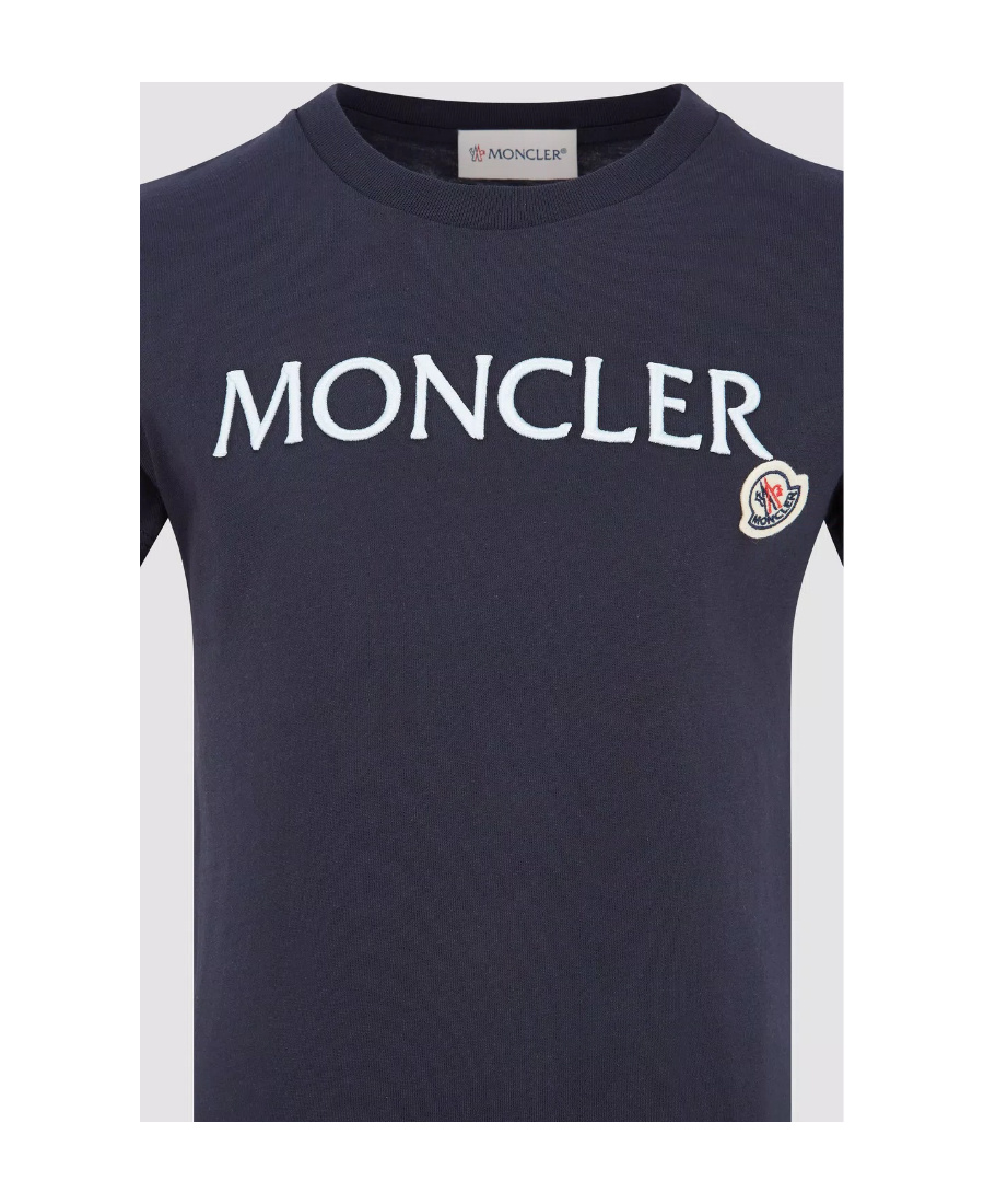 Moncler Logo Short-sleeved T-shirt In Blue