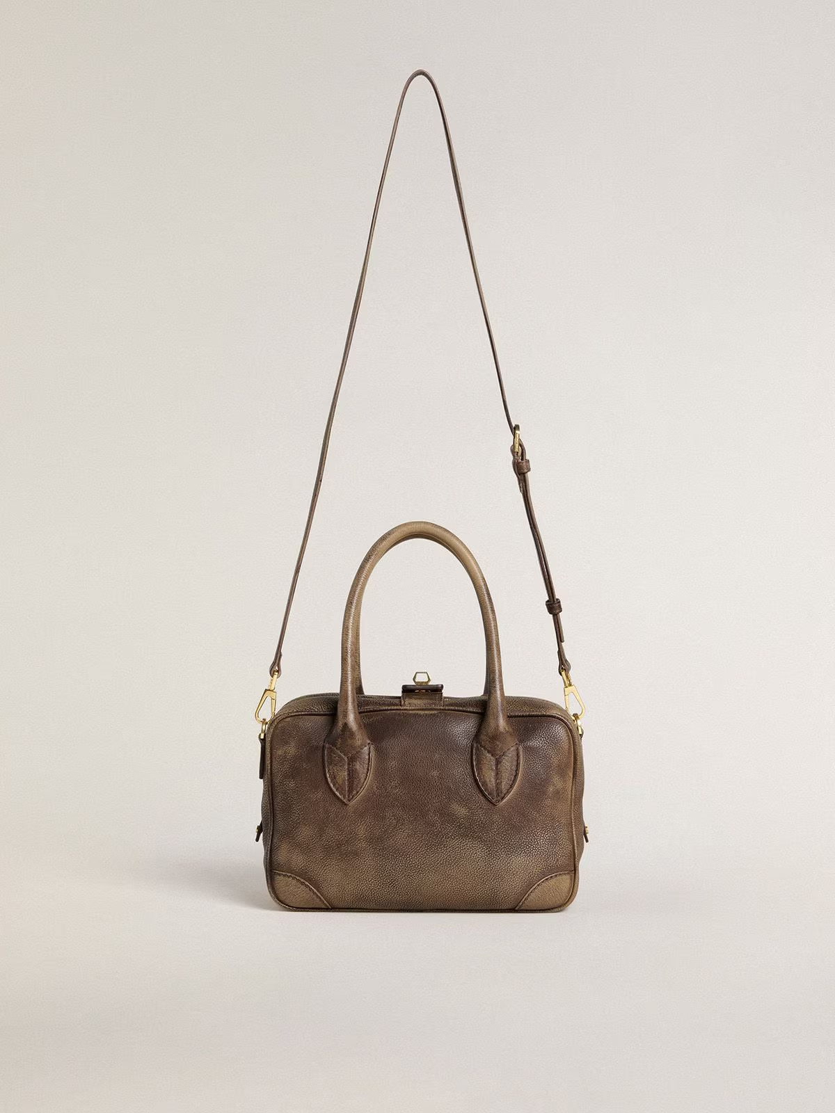 Golden Goose Zipper Shoulder Bag In Green