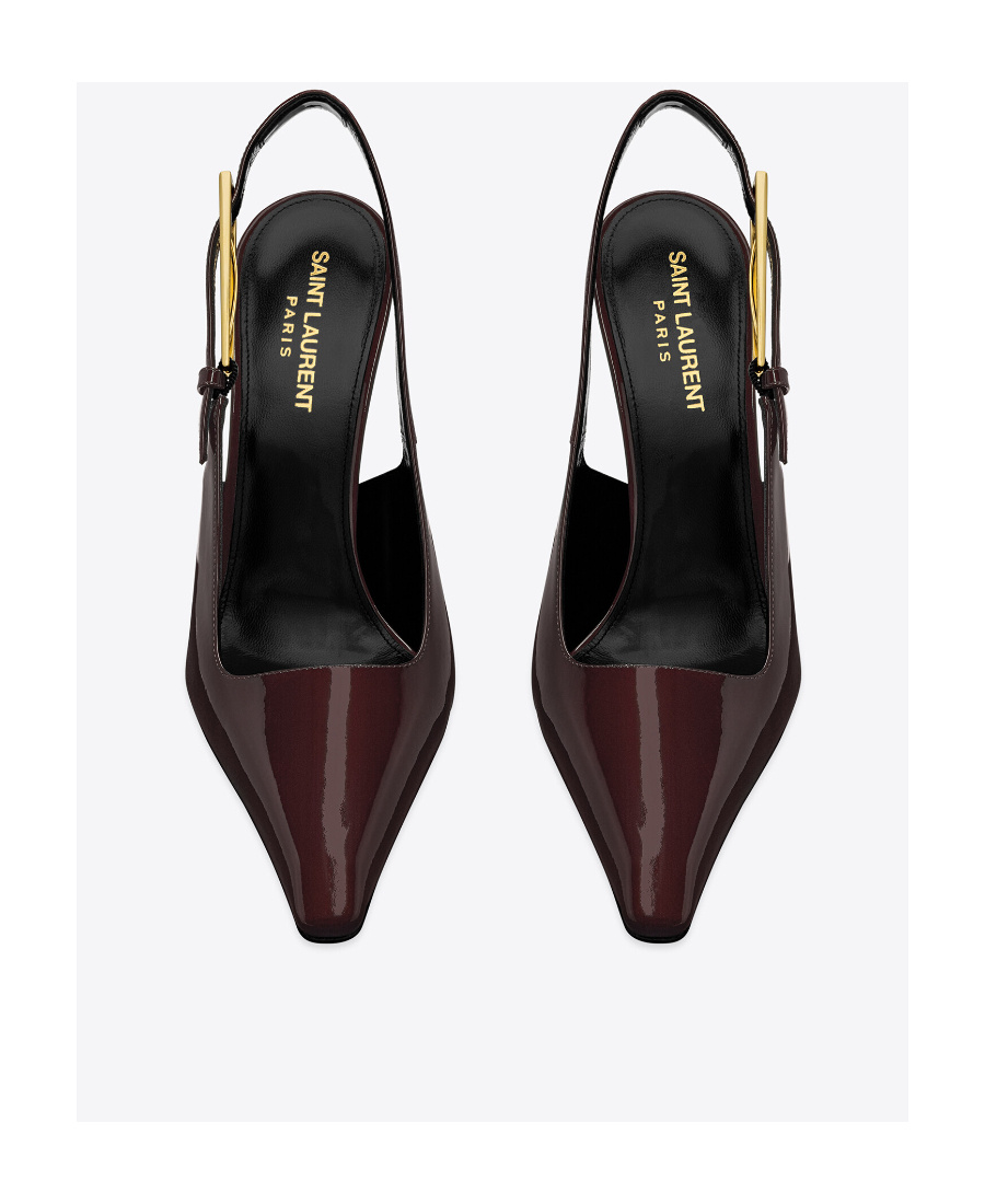 Saint Laurent Lee Embellished Patent-leather Slingback Pumps In Animal Print