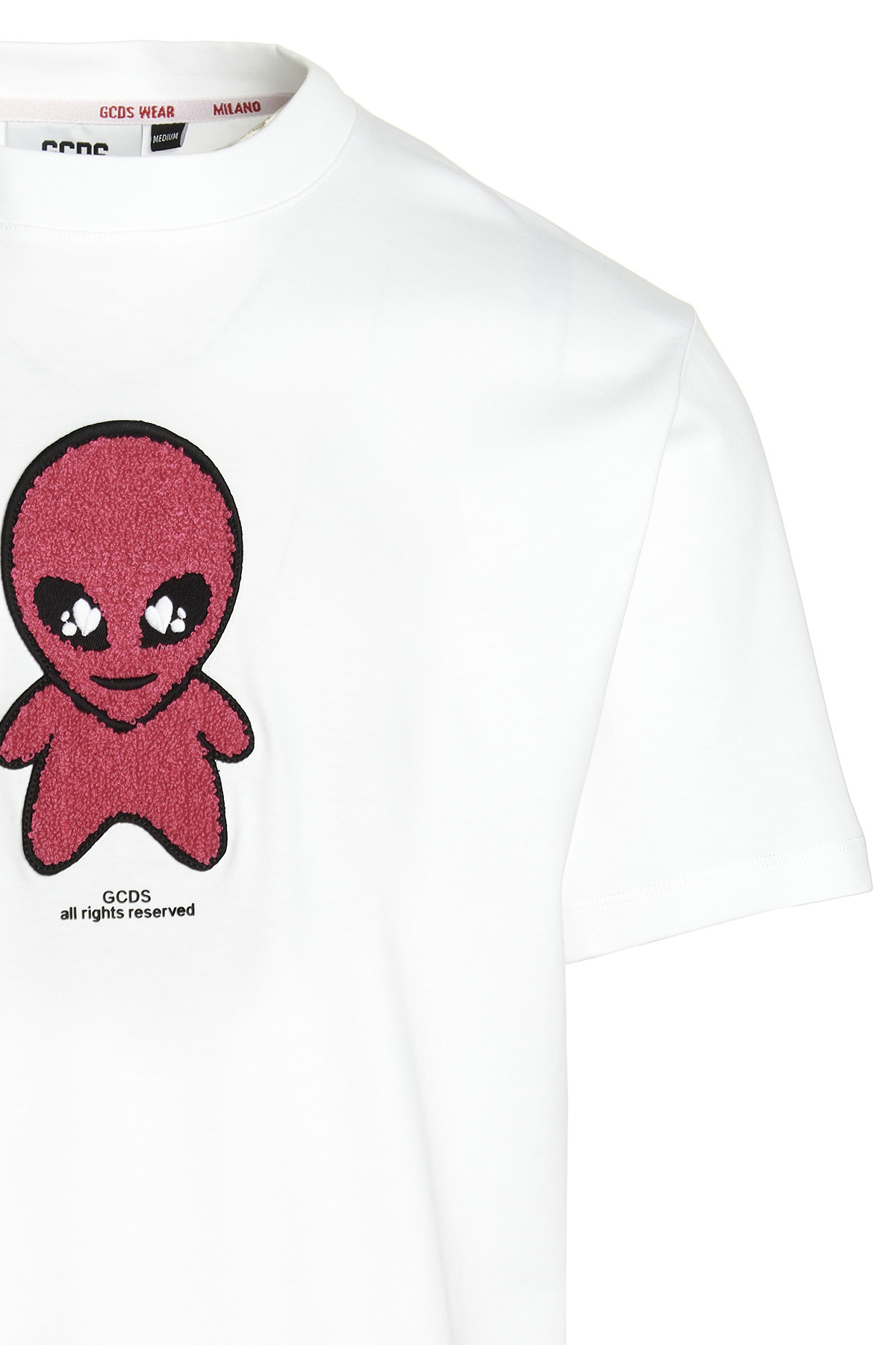 Gcds Logo-print Short-sleeve T-shirt In White
