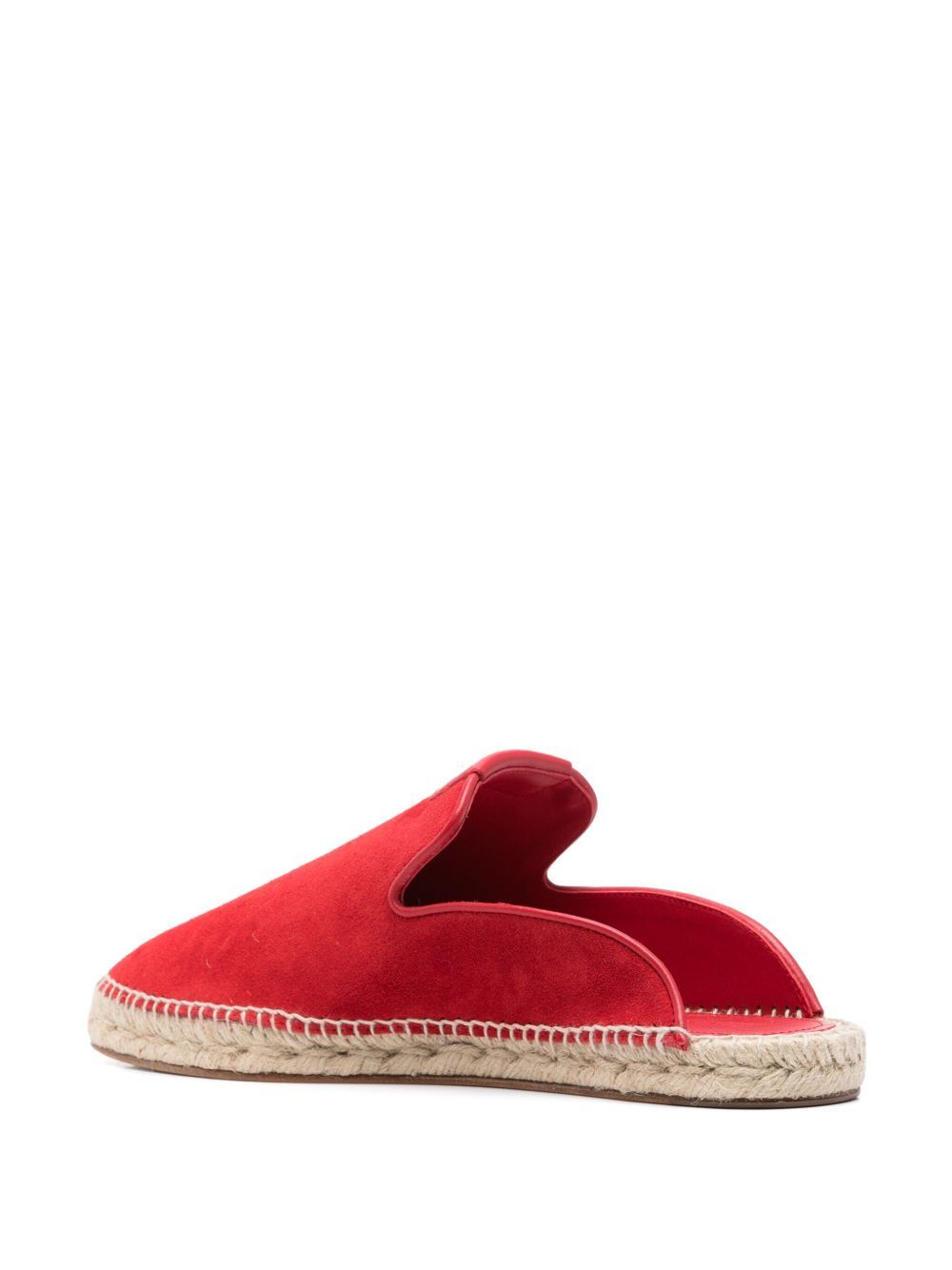 Lanvin Red Dorma Leather Espadrille Loafers In Red
