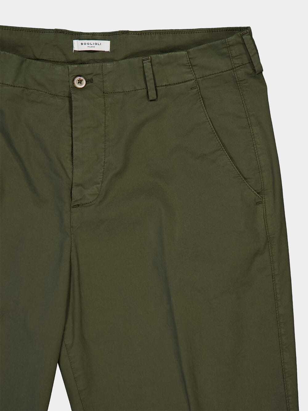 Boglioli Belt Loop Trousers In Green