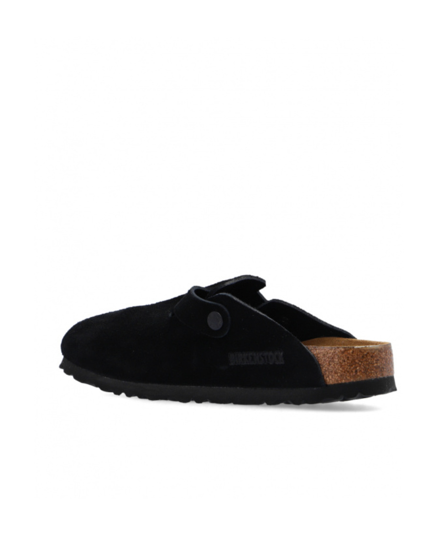 Shop Birkenstock Boston Mules In Black