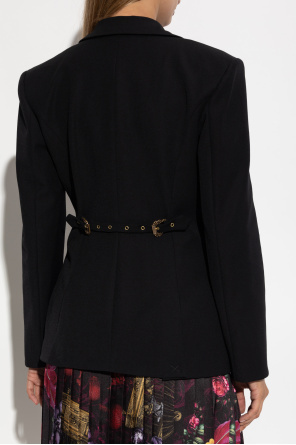 Versace Jeans Long-sleeved Suit Jacket In Black
