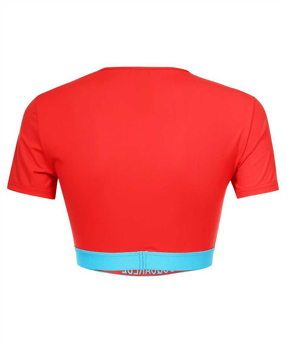 Shop Dsquared2 Logo-underband Cropped T-shirt In Orange