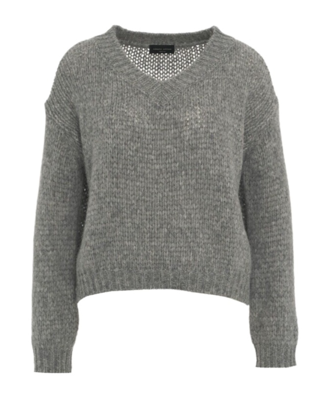 Roberto Collina V Neck Over Sweater Clothing In Gray