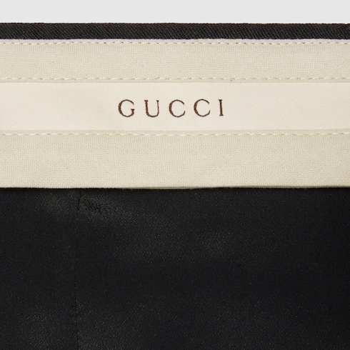 Gucci Wool And Silk Gabardine Shorts In Black