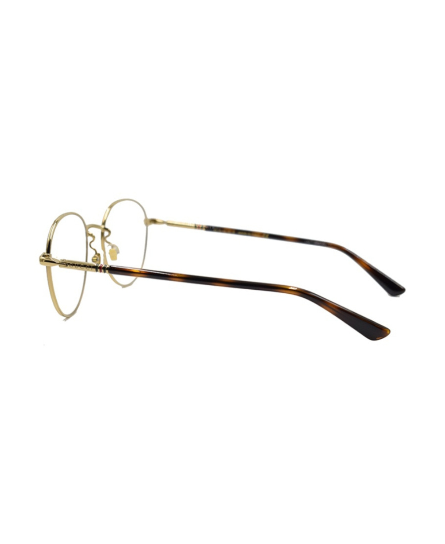 Gucci Web Detail Round Frame Glasses In White