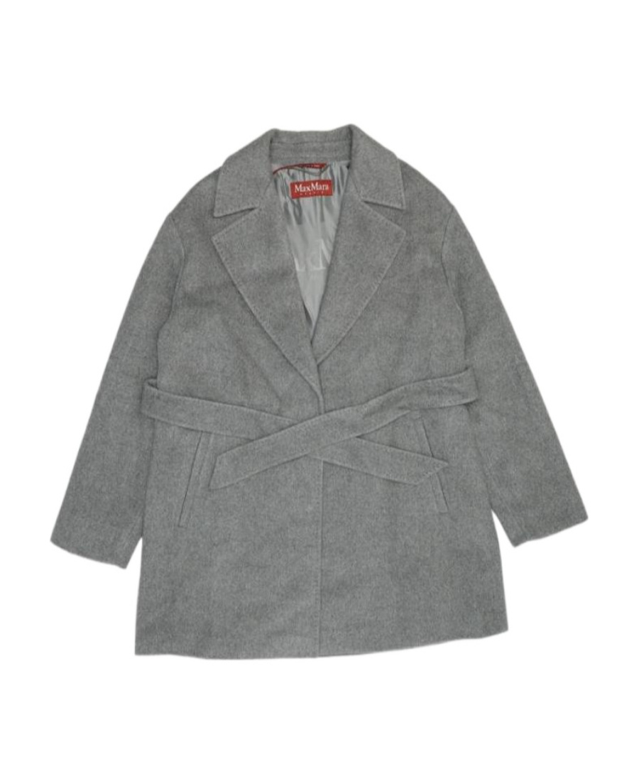Max Mara Logo Waist Coat In Gray