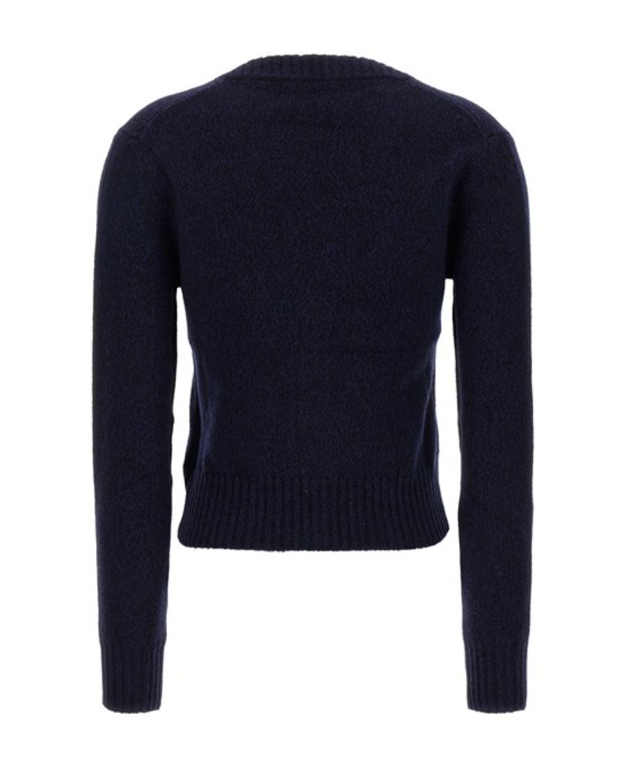Shop Ami Alexandre Mattiussi Ami Paris Button-up Knitted Cardigan In Black