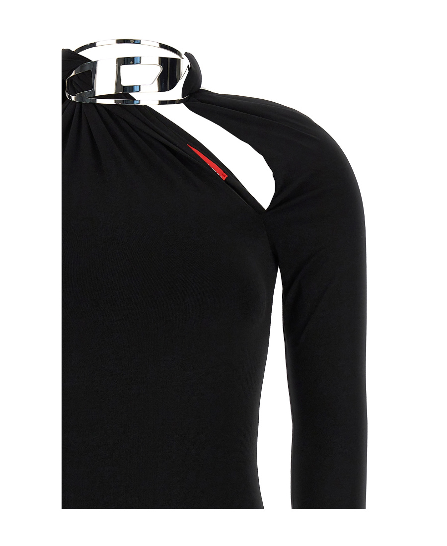 DIESEL LOGO-PLAQUE CUT-OUT BODYSUIT 