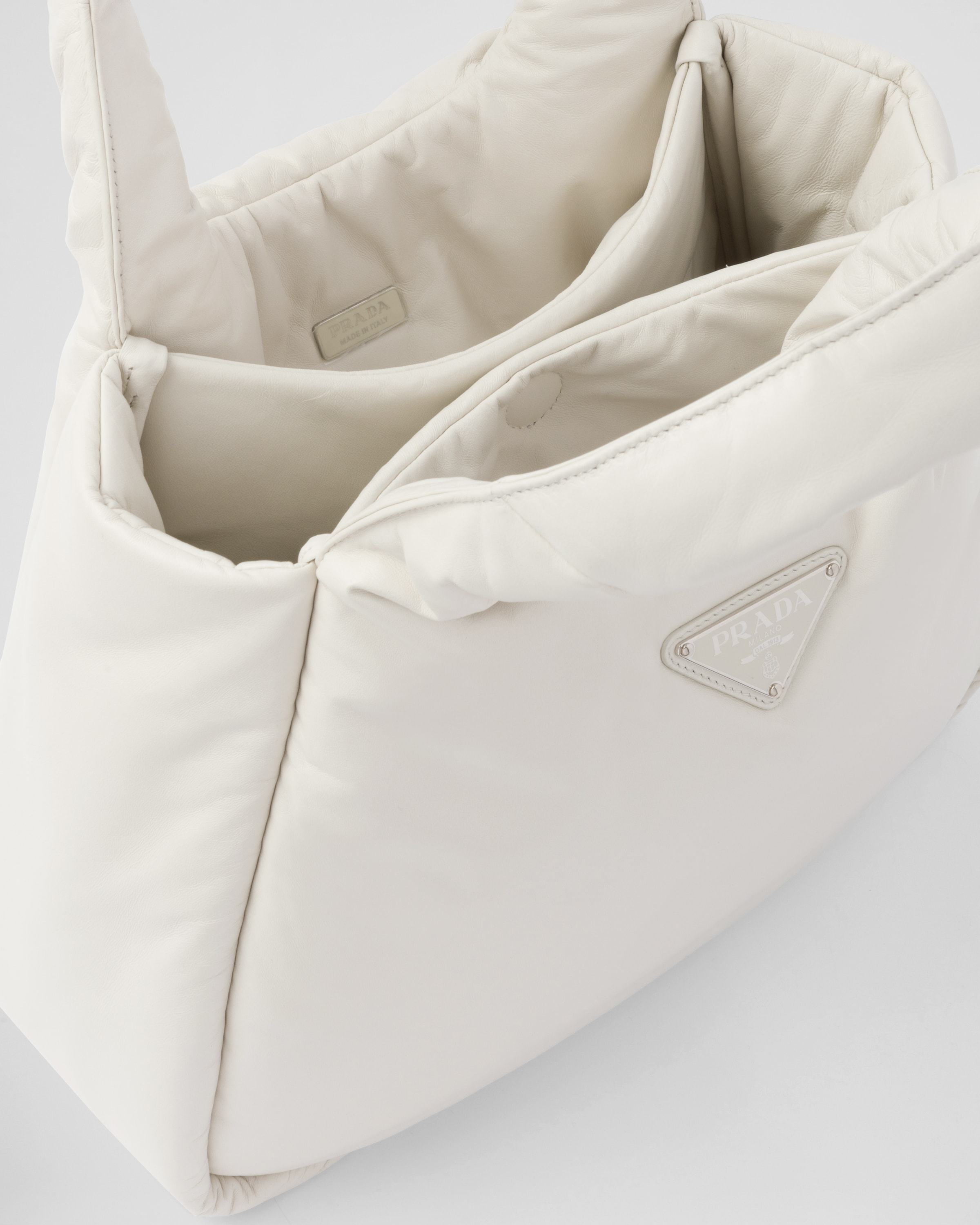 Prada Medium Soft Tote Bag In White