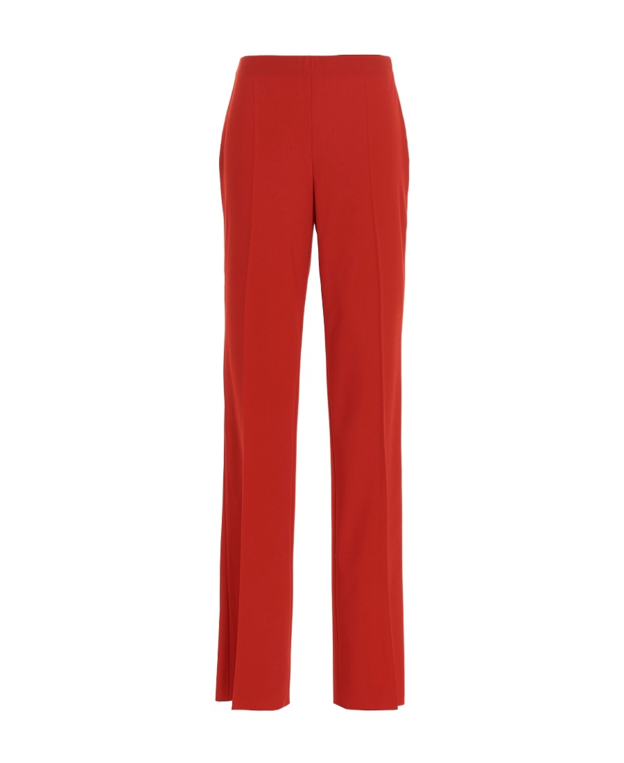 Shop Ferragamo Pleated Casual Pants In Red