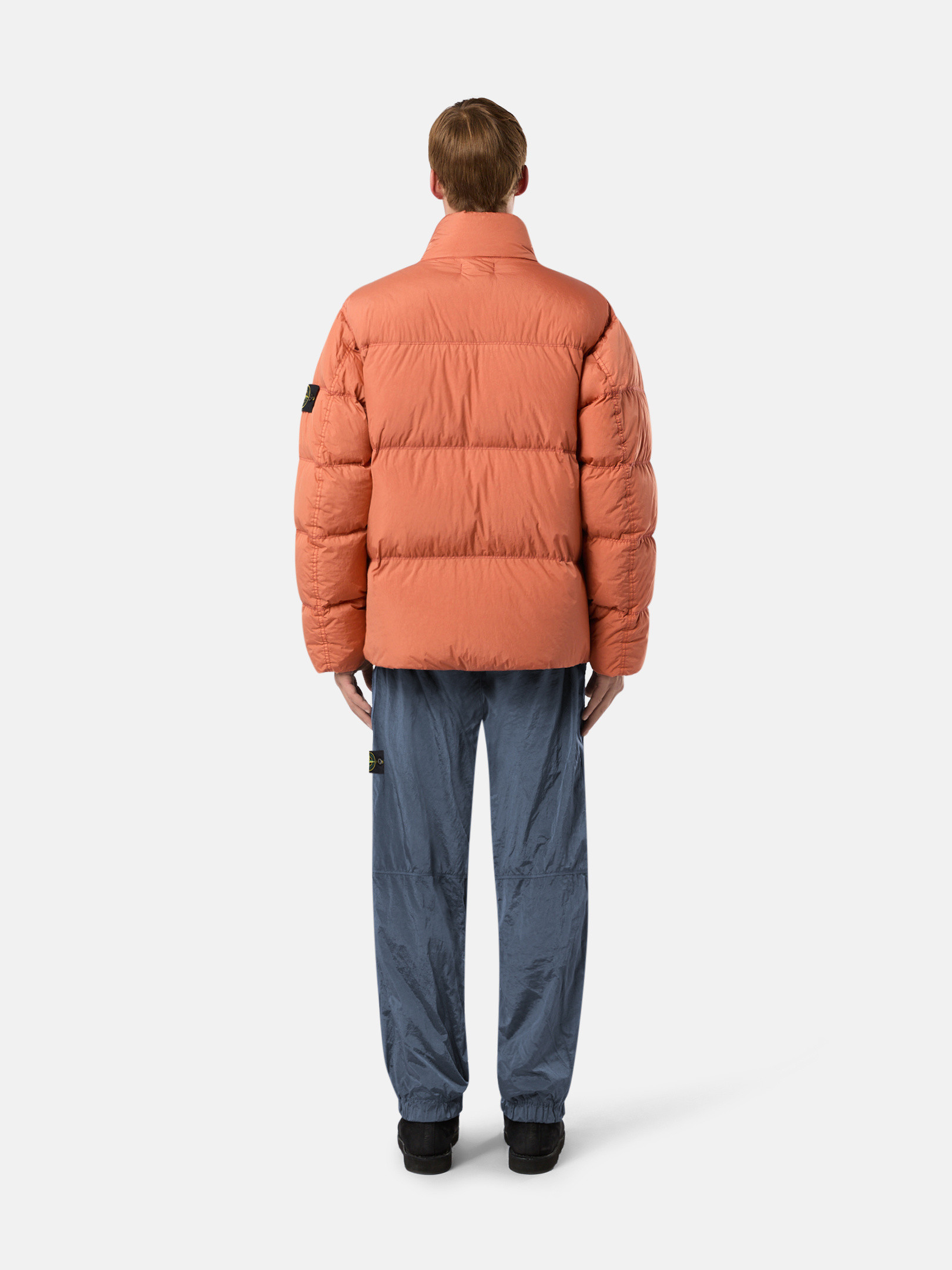 Stone Island Elastic Waist-edge Casual Pants In Blue