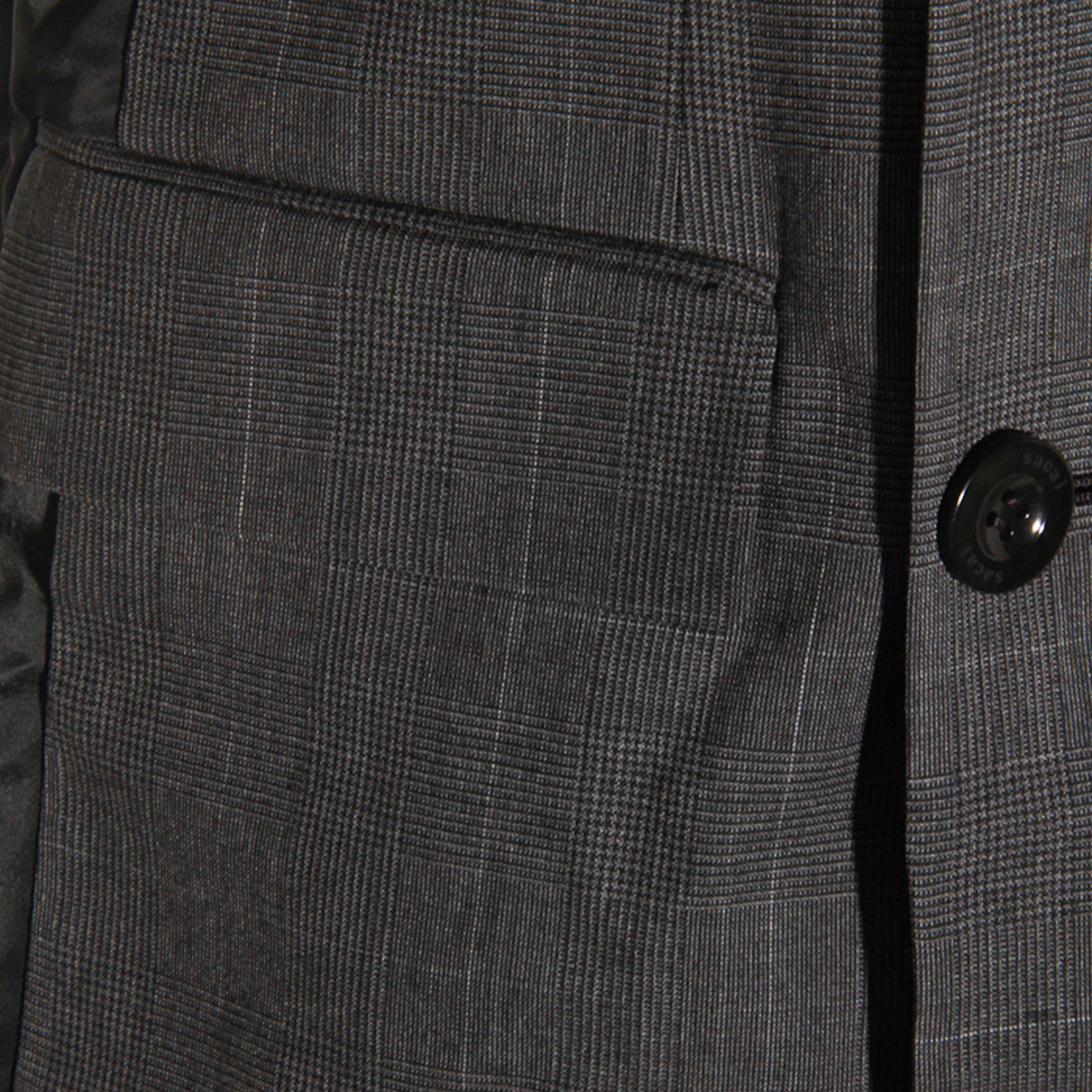Sacai Tailored Vest With Button Detailing And Flap Pockets In Black