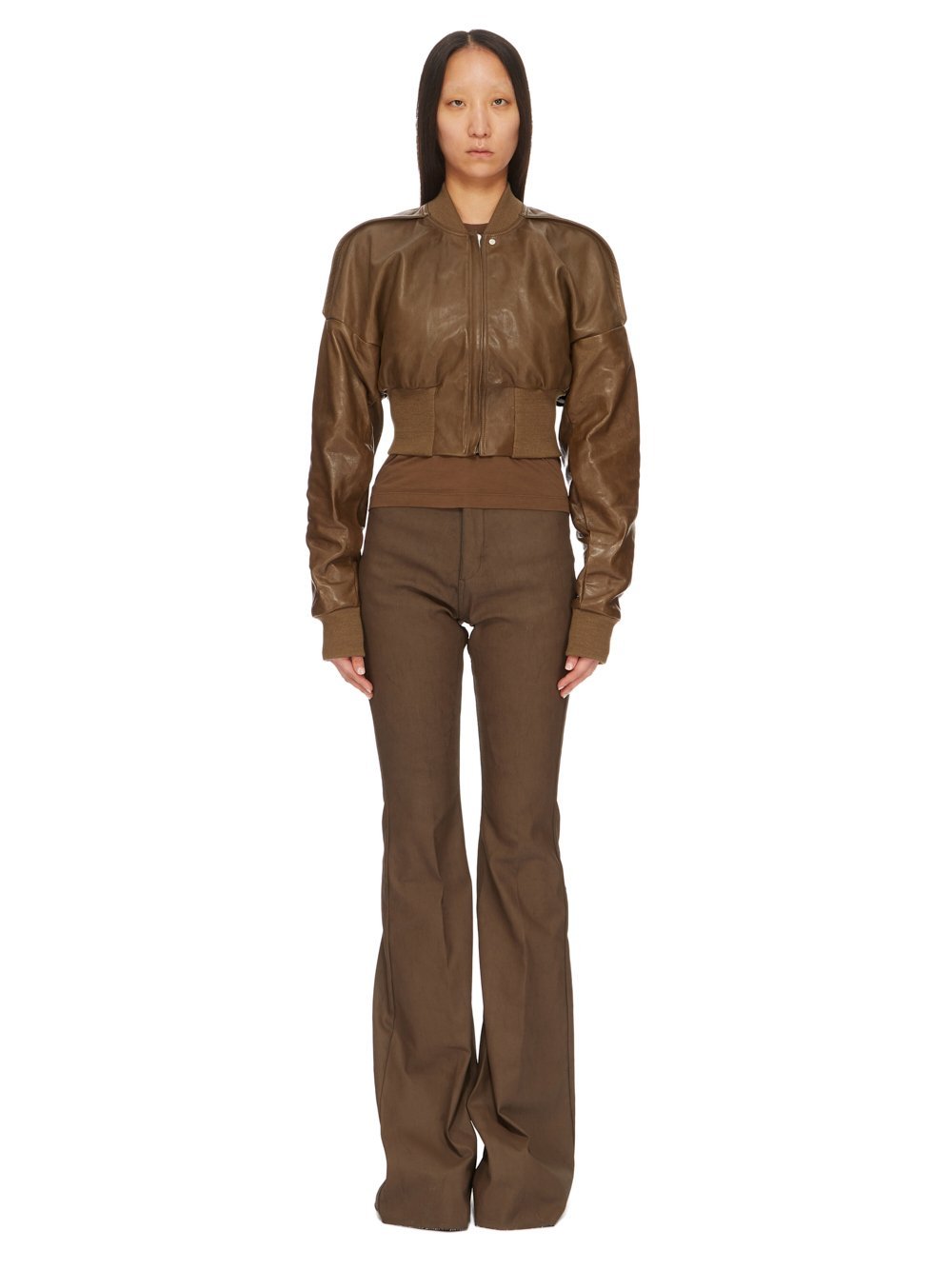 Rick Owens Bolan Bootcut Jeans In Green